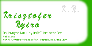 krisztofer nyiro business card